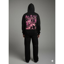 Lenithra All Eyez On Me Sırt Baskılı Unisex Oversize Hoodie
