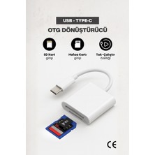 Concord Sd ve Micro Sd 3.0 Kart Okuyucu Hafıza Kart Girişli Adaptör Type-C Otg