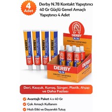 Popüler Sepet Derby N.78 Kontakt Yapıştırıcı 40 gr Güçlü Genel Amaçlı Yapıştırıcı 4 Adet
