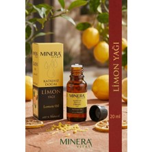 Minera Vital Limon Yağı 20 ml (Lemon Oil) %100 Saf Uçucu Yağ Damlalıklı Cam Şişe