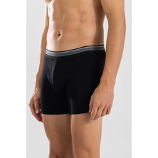 Baykar Erkek Compact Pamuklu Düz Boxer 1428 Siyah