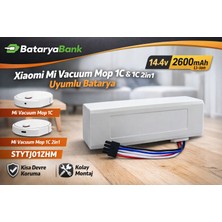 BataryaBank Xiaomi Mi Vacuum Mop 1C 2in1 Robot Süpürge Bataryası 14.4V 2600 mAh Li-Ion Uyumlu Pil