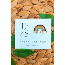 Tasarım Sentezi Rozet Metal Broş Yaka Okul Çantası Kıyafet Takı Aksesuar Gökkuşağı Klipsli Rozet Mini