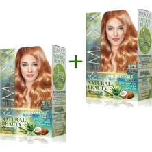 MiraLive 2 Paket Natural Beauty Amonyaksız Saç Boyası 8.73 Altın Karamel