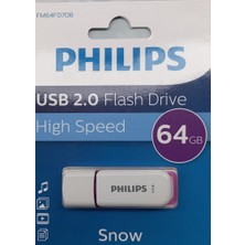 Philips Phılıps 64GB Usb2.0 Snow Flash Drive  -Hıgh Speed-