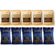Kadıköy Kahvesi 10X100G Türk Kahvesi Seti (5 Klasik + 5 Damla Sakızlı) %100 Arabica Bol Köpüklü