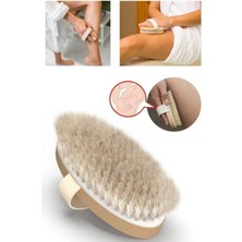 Orvila Doğal At Kılı Selülit Fırçası 1 Parça Ahşap Malzeme ile Ölü Deri Temizleyici ve Peeling Etkili