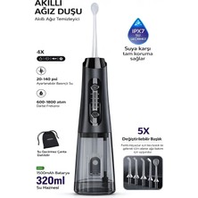 Deanb Ipx7 Ağız Duşu 320ML 5 Başlık 4 Mod 20-140 Psı Şarjlı Diş Temizleme Oral Irrigator Beyaz