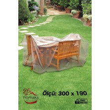 Mobilya Koruma Örtüsü Su Geçirmez Dayanıklı Plastik, Dış Mekanlara Uygun 300X190X100