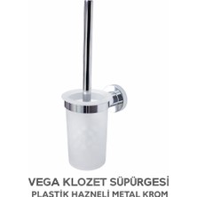 Onno Vega Klozet Süpürgesi Metal Krom