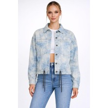 Alexander Gardi Özel Koleksiyon Bağlama Detaylı Denim Ceket (AG-3006)