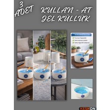 Su ile Aktifleşen Jel Küllük | Tek Kullanımlık Kül ve Koku Emici | 3’lü Paket
