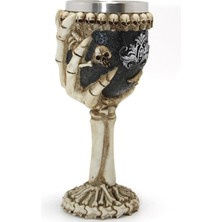 MiraLive Iskelet Eli Tutan 3D Kabartmalı Paslanmaz Çelik Kadeh Bardak ALK1131