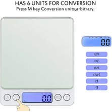 Özfırat Pvc Yapı Buffer® Dijital Hassas Mutfak Terazisi Hassas Tartı 2000 Gr/01 gr Hassasiyet