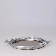 Selim Mavera Aynalı Tepsi Gümüş