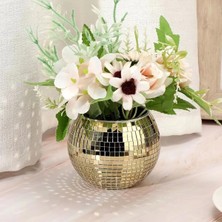 Özfırat Pvc Yapı Buffer® Kare Gold Cam Mozaik Fayans Çıkartmaları El Işi Kare Cam Fayans Kendinden Yapışkanlı Aynalı Dekor Panel 30X30 cm