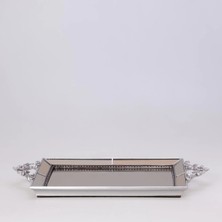 Selim Kehribar Aynalı Tepsi Gümüş