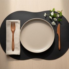 Grand Fine Art 2 Adet Deri Amerikan Servis- Simetrik Oval Supla