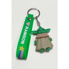 Zero Land Techmrt Çizgi Film Karakteri Silikon Anahtarlık - Yeşil