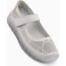 Limoya Solvi Hakiki Deri Beyaz Kadın Günlük Ayakkabı