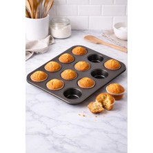 Porlisma 12'li Cupcake Kek Kalıbı, Yanmaz Yapışmaz Kek Kalıbı