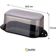 Özfırat Pvc Yapı Buffer® Kilitli Plastik Kapaklı Kahvaltılık Tereyağlık Peynirlik Erzak Saklama Kabı AP-9428