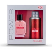 Rebul Power Erkek Parfüm Seti 50 ml EDT ve 150 ml Deodorant Şık Hediyelik Kutu