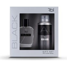 Rebul Black Parfüm Seti 50 ml EDT ve 150 ml Deodorant Lüks Ambalajda Erkekler İçin