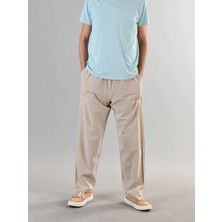 Duxa %100 Pamuk Keten Kumaştan Beli Lastikli ve Bağcıklı Erkek Rahat Kalıp Bol Kesim Günlük Ev Dış Spor Hac Umre Yazlık Baharlık Giyim Hambez Pantolon Eşofman Altı