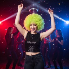 Balkan Grup Animasyon Parti ve Palyaço Peruğu / Neon Yeşil