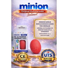 Minion Silikon El ve Parmak Egzersiz Topu (Yumuşak-Orta-Sert) Kırmızı