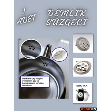 Keskon (1 Adet) Demlik Içi Sök Tak Çay Süzgeci – Paslanmaz Çelik, Dayanıklı, Hijyenik,pratik Çay Filtresi