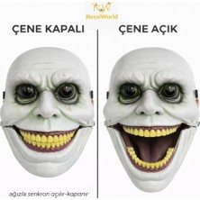 NW NessiWorld Hareketli Çene Mekanizmalı Korku Maskesi Yeşil