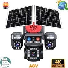 Avenir AV-S445 E-Sim 4 Kameralı Aov Güneş Enerjili Kamera
