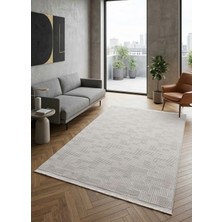 Çerkez Halı Bari Collection Şönil Halı Yumuşak Kaymaz Taban Salon Oturma Odası Halısı Gri01 BR04