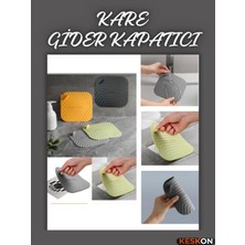 Keskon Kare Silikon Gider Kapağı | Kötü Koku Önleyici Lavabo Tıpası | Banyo, Mutfak ve Balkon