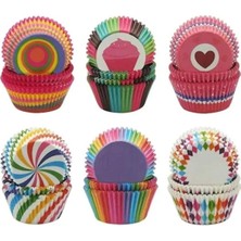 Porlisma 100'LÜ Muffin Kağıdı Kek Kalıbı Desenli