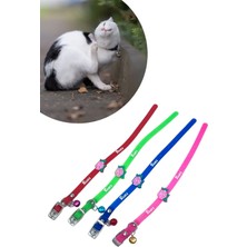 Özfırat Pvc Yapı Buffer® Çıngıraklı Zilli Sevimli Renkli Slikon Kedi Köpek Boyun Tasması