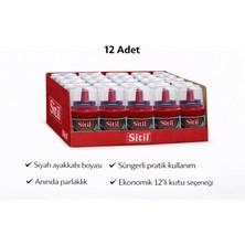 Popüler Sepet Sitil Classic Ayakkabı Boyası Siyah Parlatıcı Süngerli 12 Adet