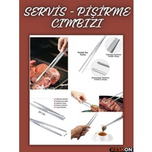 Keskon Servis Maşası 29 cm – Air Fryer & Barbekü Uyumlu, Master Chef Şef Cımbızı, Et ve Izgara Maşası