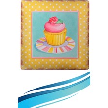 Özfırat Pvc Yapı Buffer® Decotown Duvar Panosu 40*40 Cup Cake Muffin Motifli Duvar Süsü