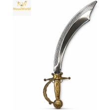 NW NessiWorld Parlak Metal Görünümlü Eskitmabe Kzalı Plastik Korsan Kılıcı 45 cm