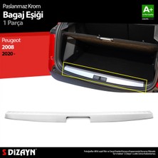 paspasgarajı Paspasgaraji S-Dizayn Peugeot 2008 Krom Bagaj Eşiği 2020-2023