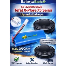 Tefal X-Plore 75 Robot Süpürge Bataryası 14.8V 2900MAH Li-Ion Pil – Yüksek Performans Uzun Ömür Uyumlu RR76OF0