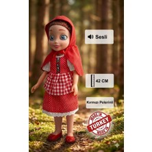 Farbu Oyuncak Kırmızı Başlıklı Kız Sesli Masal Anlatan Oyuncak Bebek - 42 cm