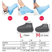 Özfırat Pvc Yapı Silikon Ayakkabı Kılıfı Kaymaz Su Kir Geçirmez  M Beden Beyaz