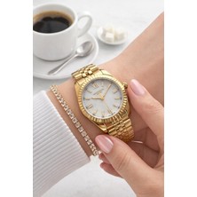 Lee Cooper Çelik Kordon 2 Yıl Garantili 3 Atm Suya Dayanıklı Kadın Kol Saati+Bileklik F.G8303.M120