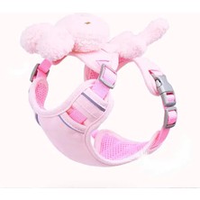 Özfırat Pvc Yapı Evcil Hayvan Peluş Ayıcıklı Göğüs Gezdirme Tasması Set