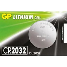 Gp CR-2032 Lityum 3V 3 Volt Araba Kumanda Pili Para Düğme Pil