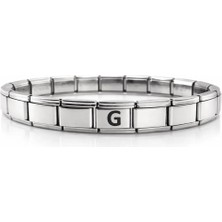Özfırat Pvc Yapı G Harfli Çelik Bileklik G – Kişiye Özel Baş Harf Bileklik – Paslanmaz Çelik Zarif Kadın Bileklik